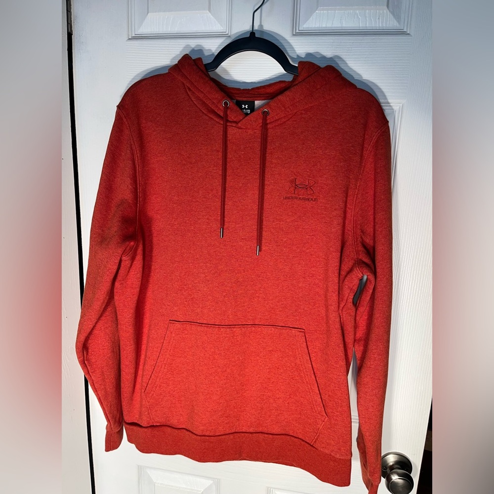 Women’s Under Armour Icon Fleece Lined Hoodie Thick Warm Dark Orange Large L
